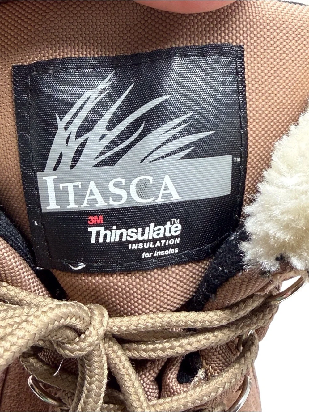 Itasca Thinsulate 3M tan waterproof lace up snow boot #657211 women’s size 7 EUC